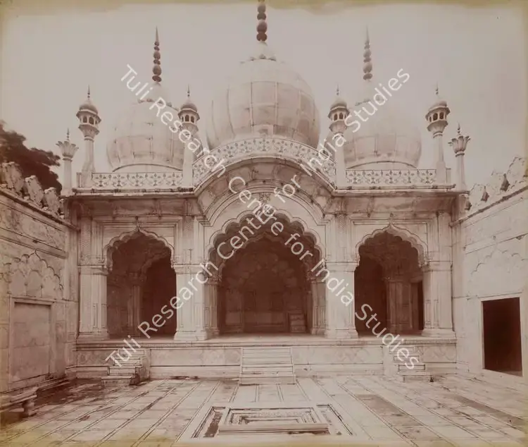 Bourne, Samuel (Photographer). The Moti Musjid Delhi - From the album 'India Ceylon and Egypt 1901-1902'. Albumen Print pasted on mount, c.1865-1866 | Antiquarian Photograph | Photography | 00115467