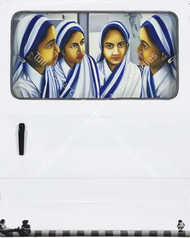 Mohapatra, Jagannath (Artist). Untitled (Door White). Oil on canvas and car door, 2011 | Painting | FineArts | 00643014