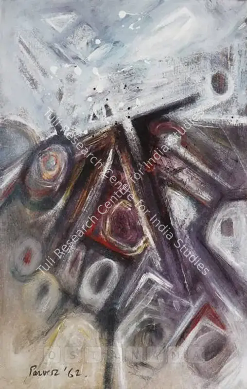 Parvez, Ahmed (Artist). Spatial Rhythm. Oil on canvas, 1962 | Painting | FineArts | 00598122