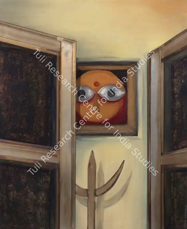 Gundigara, Kishor (Artist). Deity. Oil and metal on canvas, n.d. | Painting | FineArts | 00603593