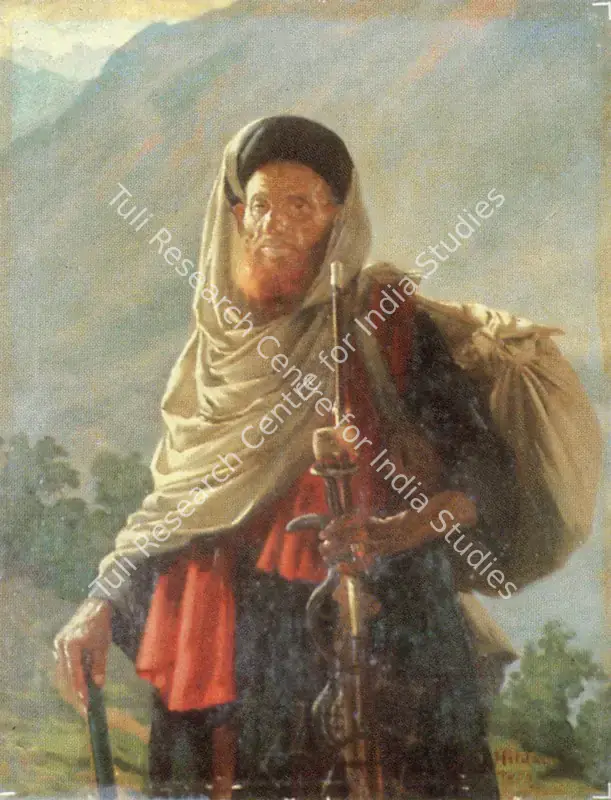 Haldankar, S.L. (Artist). A Mohomeddan Pilgrim. Oil on canvas, 1925 | Marg, September 1983 | Painting | FineArts | 00675011