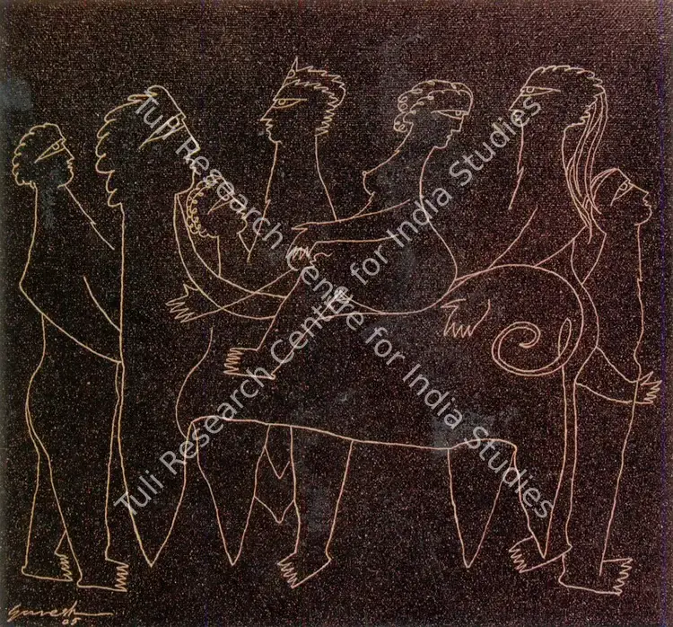 Basu, Ganesh C. (Artist). Ancient Love II. Acrylic on canvas, 2005 | Painting | FineArts | 00574841