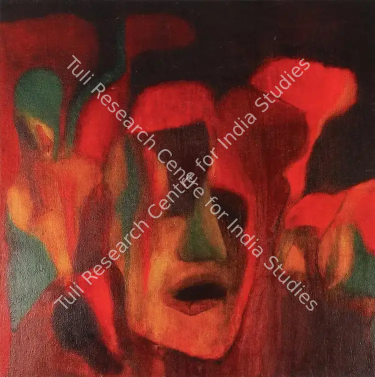 Lajmi, Lalitha (Artist). Masked Landscape No. 2. Oil on canvas, 1976 | Painting | FineArts | 00375896