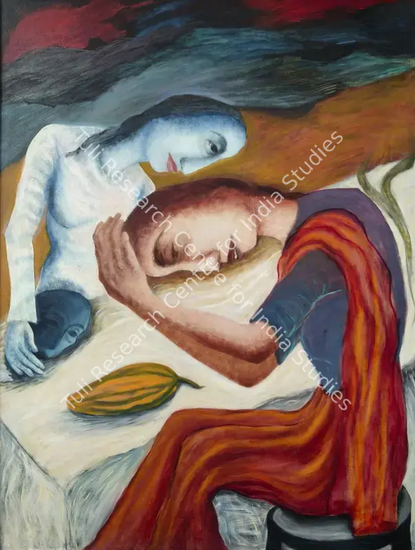 Lajmi, Lalitha (Artist). Untitled. Oil on canvas, 1997 | Painting | EconomicsArt | 00871687