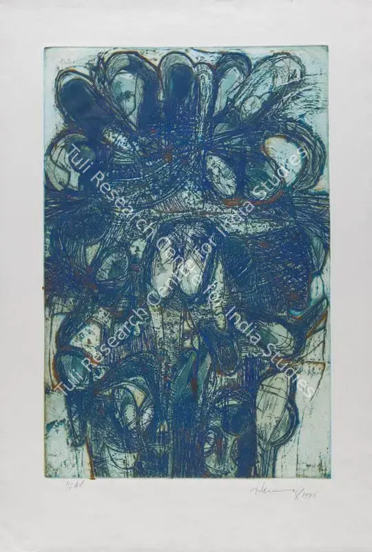 Dakoji, Devraj (Artist). Untitled. Intaglio print in colours; Edition 1/6 AP, 1973 | Painting | FineArts | 00417381