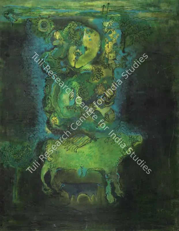 Das, Amitava (Artist). The Emerald Forest. Oil on canvas, 1969 | Painting  | 00866638