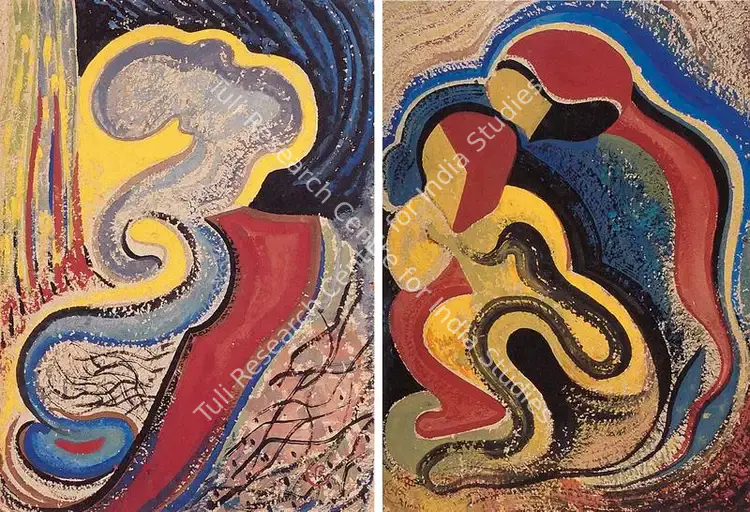 Haldar, A.K. (Artist). The Vapour. Lacsit on board, 1944 | Painting | FineArts | 00371633