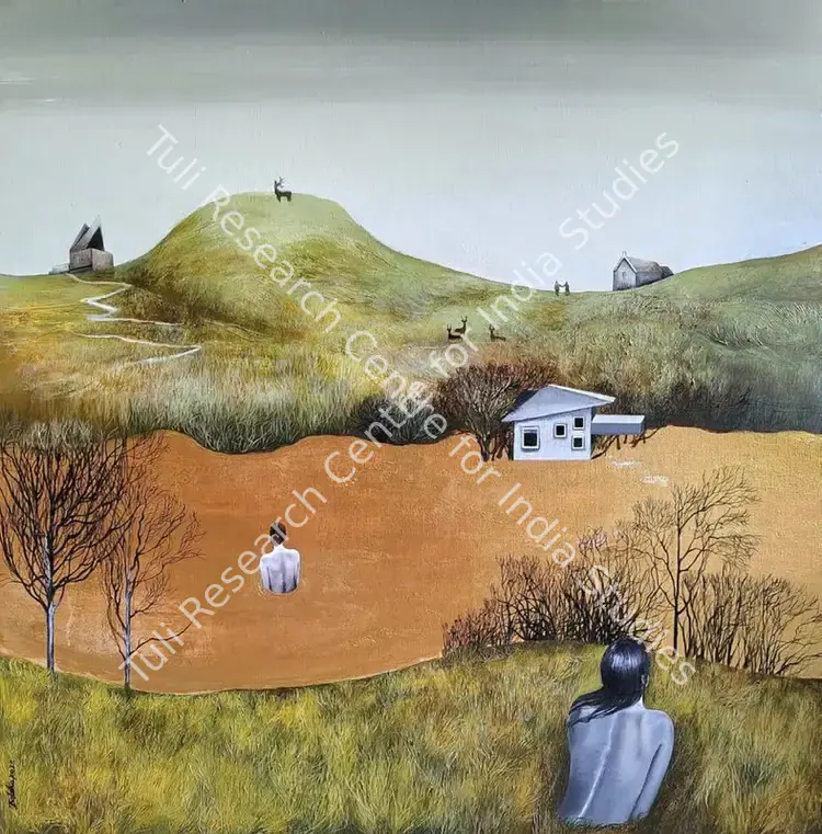 Bhattacharjee, Balaka (Artist). Untitled. Acrylic on canvas, 2025 | Painting | EconomicsArt | 00871609