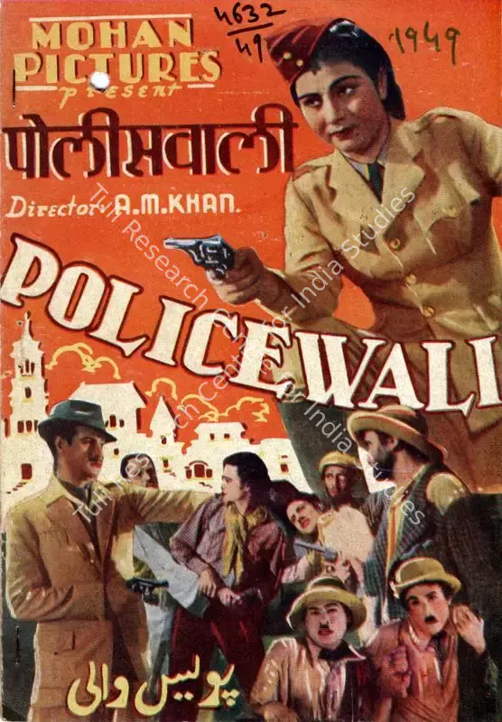 Khan, A.M. (Director), Policewali, 1949 | Song-Synopsis Booklet | CinemaEducation | 00781887