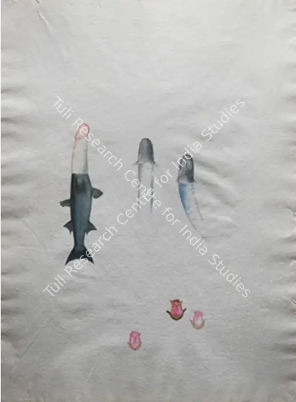 Sen, Mithu (Artist). Untitled. Mixed media on custom made paper, 2005 | Painting | FineArts | 00337046