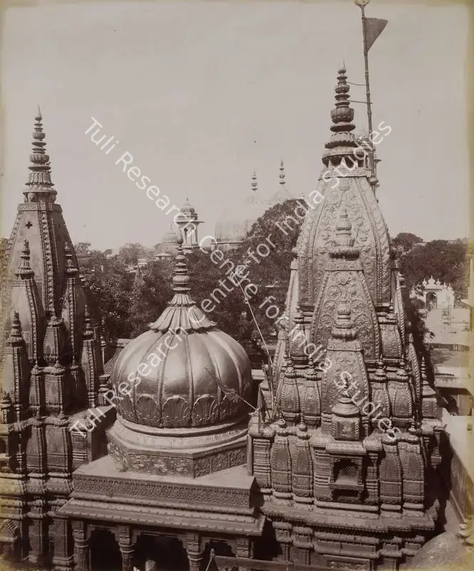 Bourne, Samuel (Photographer). The Golden Temple, Benares - From the album 'India Ceylon and Egypt 1901-1902'. Albumen Print pasted on mount, c.1865-1866 | Antiquarian Photograph | Photography | 00115494