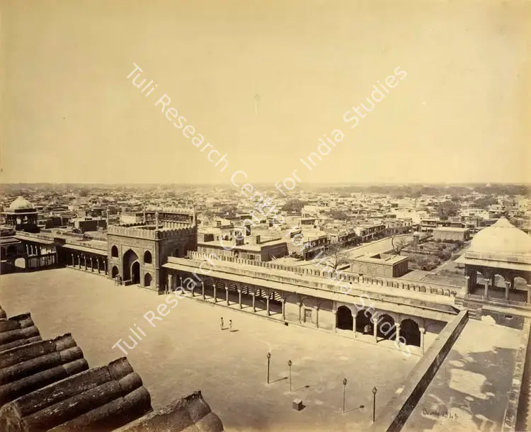 Bourne, Samuel (Photographer). Courtyard of Jami Masjid, Delhi - A Group of forty five Studies. Albumen print, Mid 1860s | Antiquarian Photograph | Photography | 00115992
