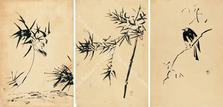 Tagore, Gaganendranath (Artist). Bird & Tree. Watercolour & wash on paper, 1910-1912 | Drawing  | 00877443