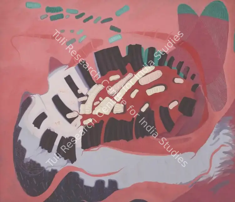 Makhijani, Sheila (Artist). Peachy Peach Leachy Leach. Oil on canvas, 2002 | Painting | FineArts | 00603210