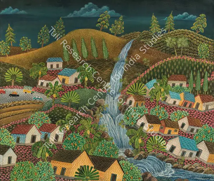 Kanodia, Nayanaa (Artist). Western Ghats. Oil on canvas, 1990 | Painting | FineArts | 00595421