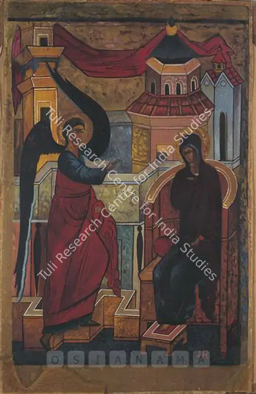 Roy, Jamini (Artist). Angel & Madonna. Tempera, late 1910s | Painting  | 00877524