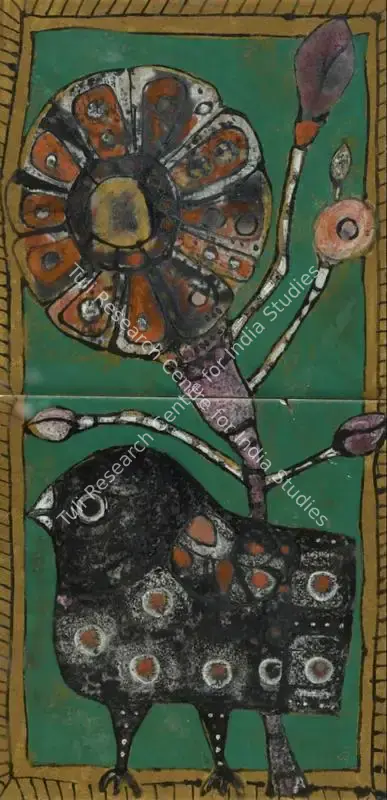 Narayan, Badri (Artist). Untitled. Polychrome glazed ceramic tiles pasted on hardboard, c.1950s | Painting | FineArts | 00416827