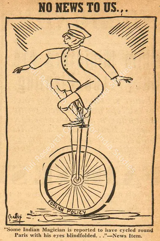 Chatterjee, Basu (Cartoonist). No News to Us…. 1950 | Cartoons, Blitz, 22 July 1950 | PopCulture | 00794862