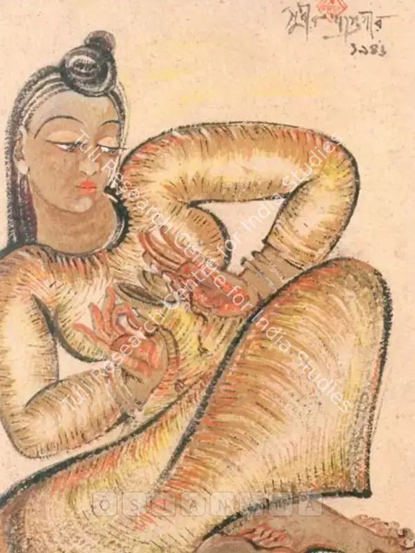 Khastgir, Sudhir (Artist). The Dancer. Gouache on brown paper, 1945 | Painting  | 00878232