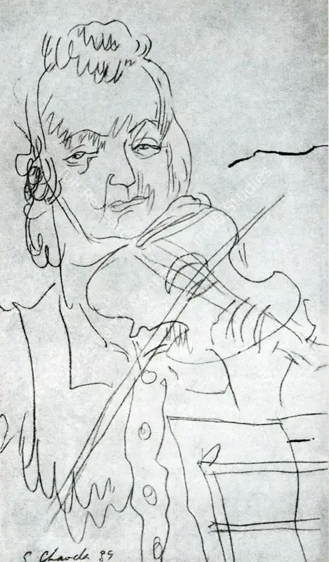 Chavda, Shiavax (Artist). Hungarian Musician. Pencil, 1939 | Marg, December 2022 - March 2023 | Drawing | FineArts | 00675429