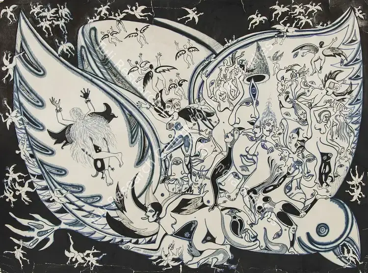 Patel, Shailesh (Artist). Beyond Nature & Identity II. Brush, pen and ink on paper, 2002 | Painting | FineArts | 00646795