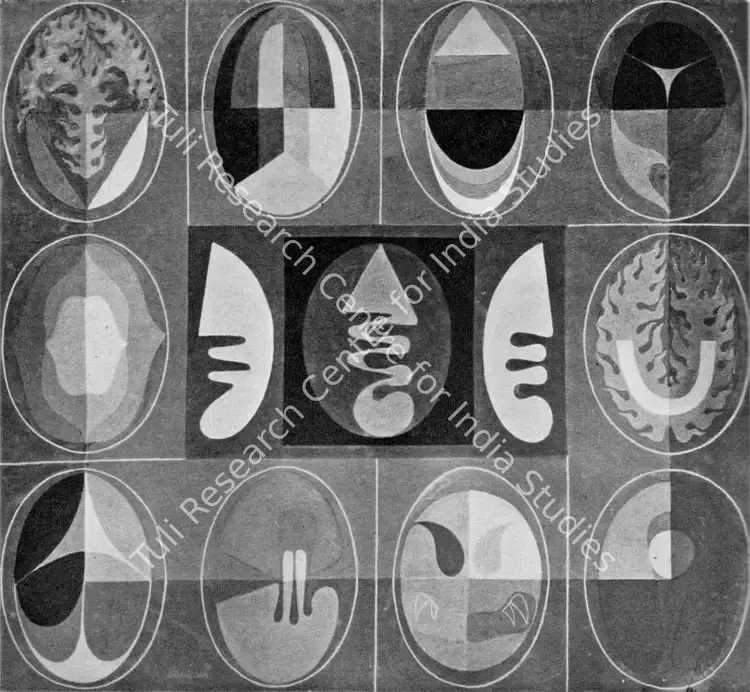 Haridasan, K.V. (Artist). Nirvriti Yantra-II. Oil on canvas, 1970 | Lalit Kala Contemporary, April-September 1971 | Painting | FineArts | 00535220