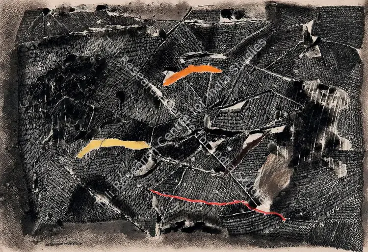 Singh, Arpita (Artist). Untitled. Mixed media on paper, 1975 | Painting | FineArts | 00646376