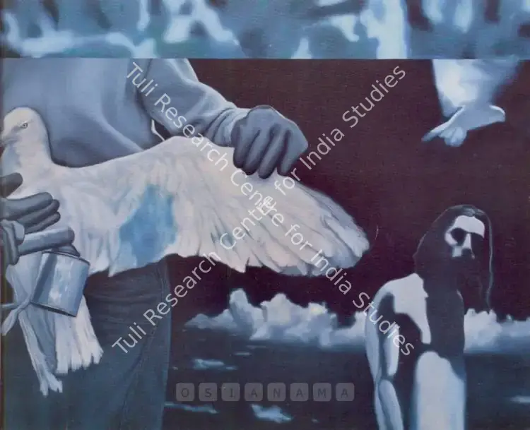 Santhosh, T.V. (Artist). How Far You Fly?. Oil On Canvas, 2002 | Painting | FineArts | 00575945