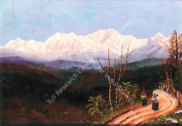 Bose, Atul (Artist). Himalayan Mountain Landscape. Oil on canvas, 1941 | Painting  | 00878155