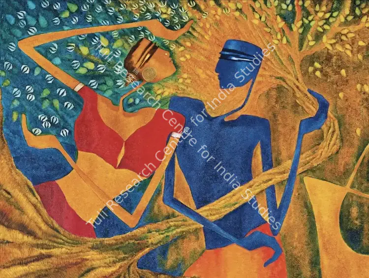 Prajapati, Bharti (Artist). Parijataka. Oil on canvas, 2015 | Painting | FineArts | 00604691