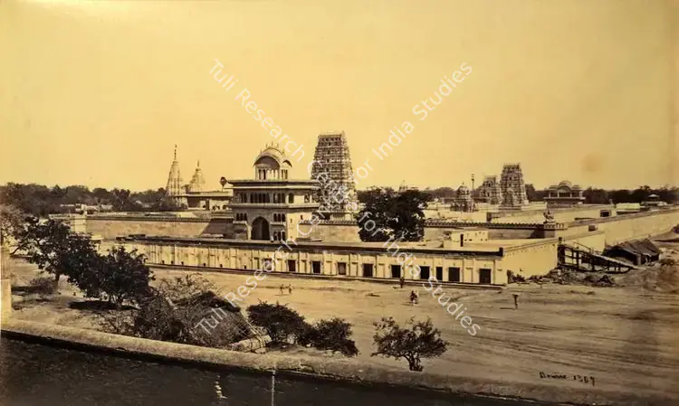 Bourne, Samuel (Photographer). Rang Nath Temple, Vrindavan. Albumen print, Mid 1860s | Antiquarian Photograph | Photography | 00116007
