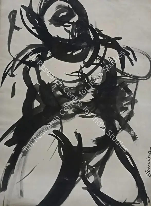 Kar, Amina (Artist). Untitled (Nude). Ink on paper, n.d. | Drawing | EconomicsArt | 00872323