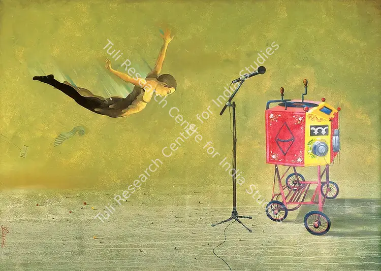 Swain, Pradosh (Artist). Peeping Childhood. Acrylic on canvas, 2010 | Painting | FineArts | 00355489