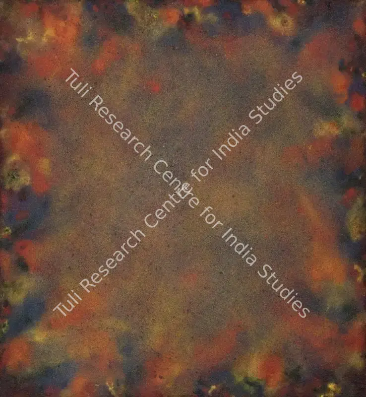 Bhavsar, Natvar (Artist). K-NRA. Dry pigments with oil and acrylic on canvas, 1973 | Painting | FineArts | 00339593