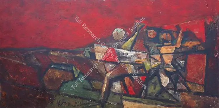 Kulkarni, K.S. (Artist). Farmers At Work. Oil on board, early 1960s | Painting | FineArts | 00371702