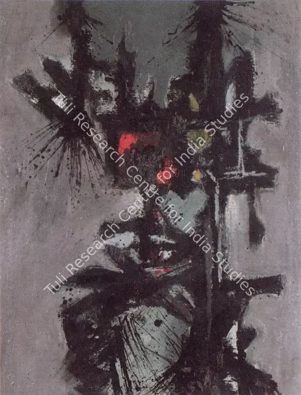 Parvez, Ahmed (Artist). The Final Flourish of an Image. Oil on panel, 1959 | Painting  | 00876964