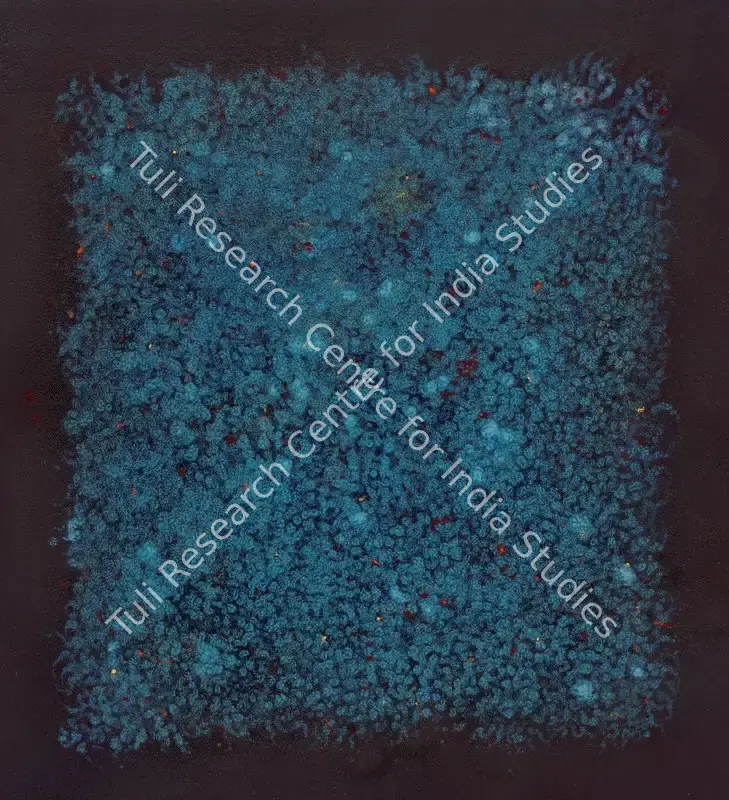 Bhavsar, Natvar (Artist). Dhyaana I. Dry pigments with oil and acrylic on canvas, 2005 | Painting | EconomicsArt | 00872853