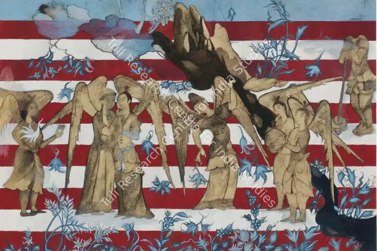 Sikander, Shahzia (Artist). Utopia 2. Gouache and digital imaging on paper, 2003 | Painting | FineArts | 0022538