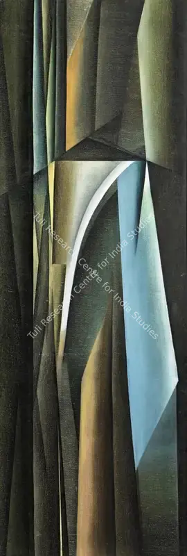 Sharma, Mohan (Artist). Untitled. Oil on canvas, 1971 | Painting | EconomicsArt | 00869599