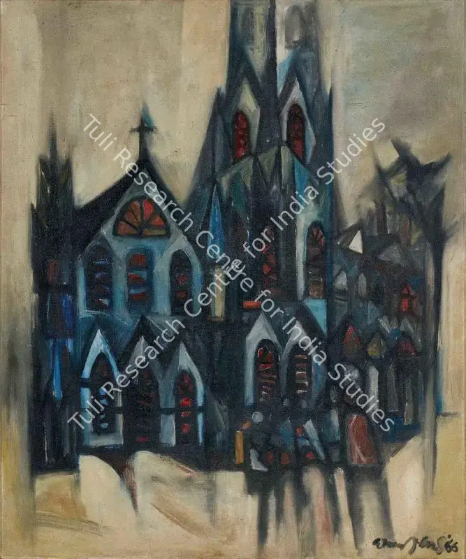 Narayanan, Akkitham (Artist). Untitled. Oil on canvas, 1966 | Painting | FineArts | 00418064