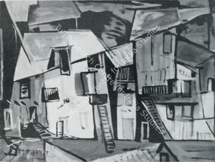 Kaul, Triloke (Artist). Srinagar Slums. n.d. | Marg, March 1955 | Painting | FineArts | 00674173