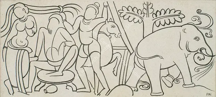 Pai, Laxman (Artist). Untitled. Watercolour on paper, c.1949 | Painting | FineArts | 00373363