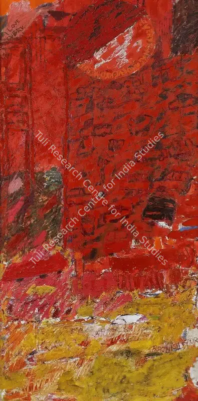 Kaur, Rajnish (Artist). Watermelon & the city. Oil on canvas, 2004 | Painting | FineArts | 00330933