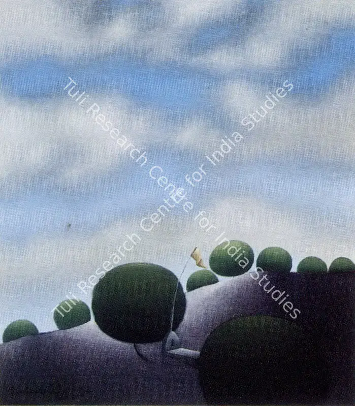 Kular, Harjit S. (Artist). Zamin Asman. Oil on canvas, 1992 | Painting | FineArts | 00374020