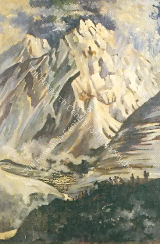 Dev Burman, D.K. (Artist). Holy Badrinath. Oil on board, n.d. | Painting  | 00877643