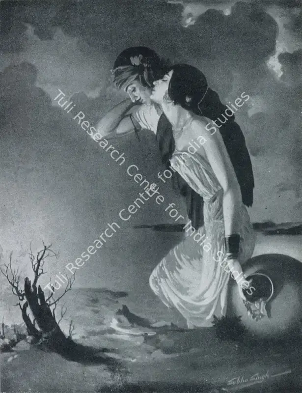 Singh, Sobha (Artist). Sohni-Mahinwal. n.d. | Marg, March 1957 | Painting | FineArts | 00674120