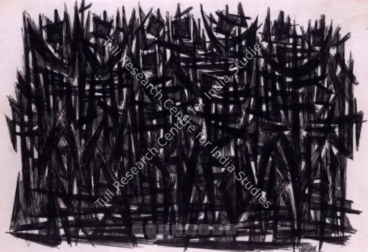 Sadequain (Artist). Untitled (The Last Supper: Study). Pen and ink on paper, 1962 | Drawing | FineArts | 00756015