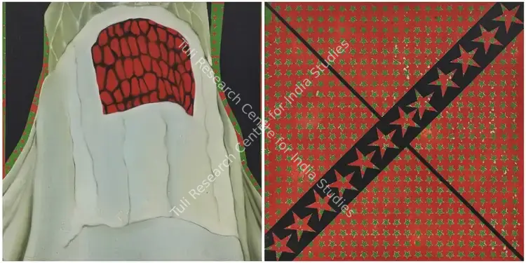 Komu, Riyas (Artist). Untitled. Acrylic and collage on canvas, 2002 | Painting | EconomicsArt | 00872417