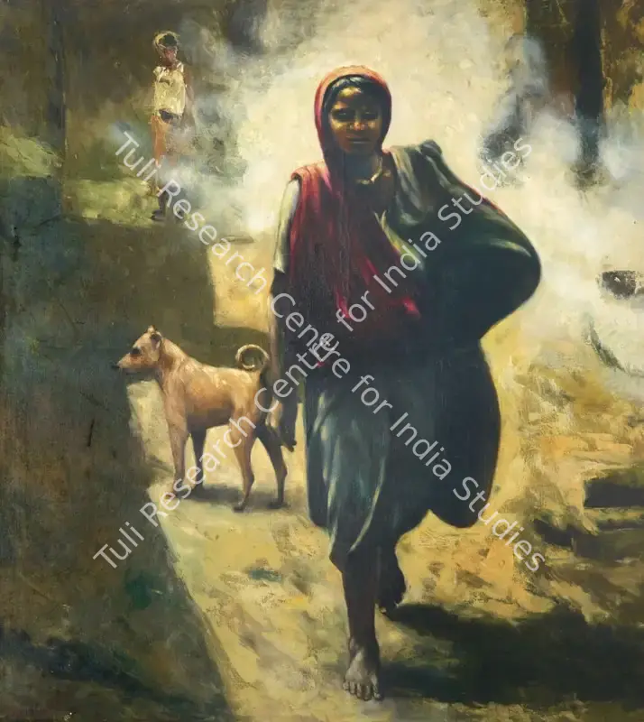 Bhattacharjee, Chandra (Artist). Untitled. Oil on canvas, 1995 | Painting | FineArts | 00603810