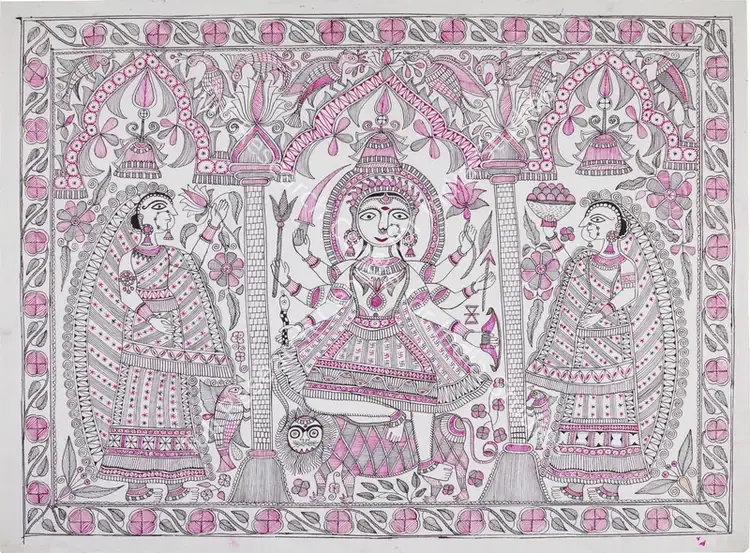 Devi, Mahasundari (Artist). Untitled. Ink on paper, 1973 | Painting | FineArts | 00419171